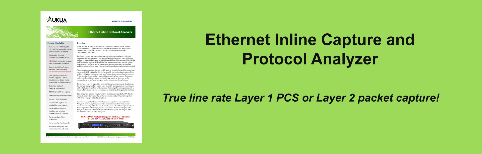 Ethernet Inline Capture and Protocol Analyzer