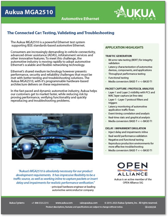3-in-1 Automotive Ethernet Testing and Visibility Solution Brief