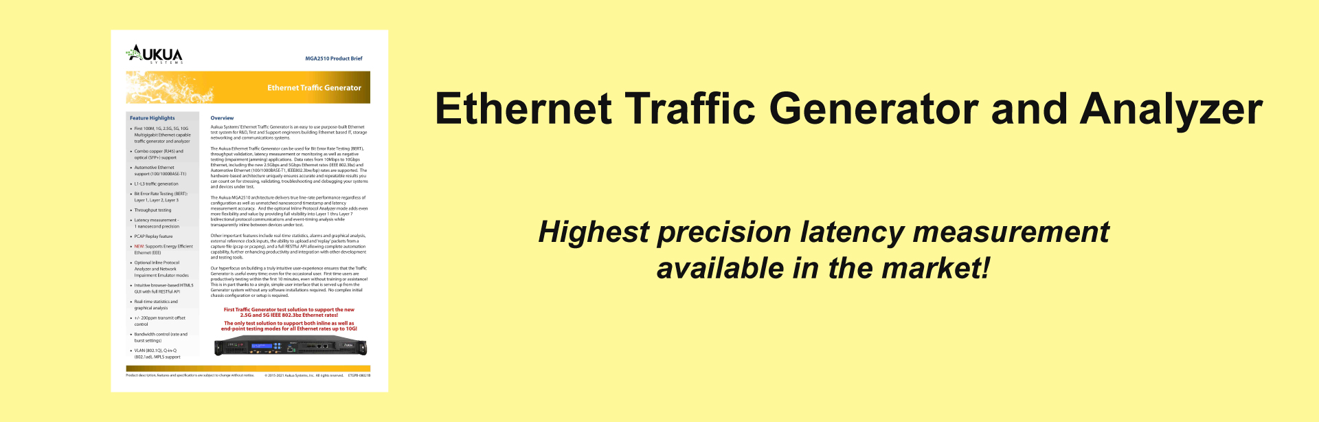 Ethernet Traffic Generator and Analyzer