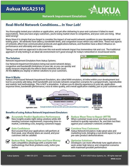 Network Impairment Emulator Brochure