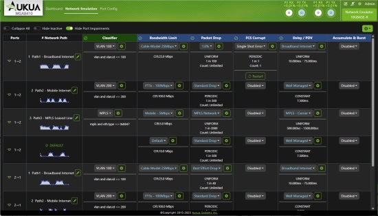Network Impairment Emulator GUI Screenshot